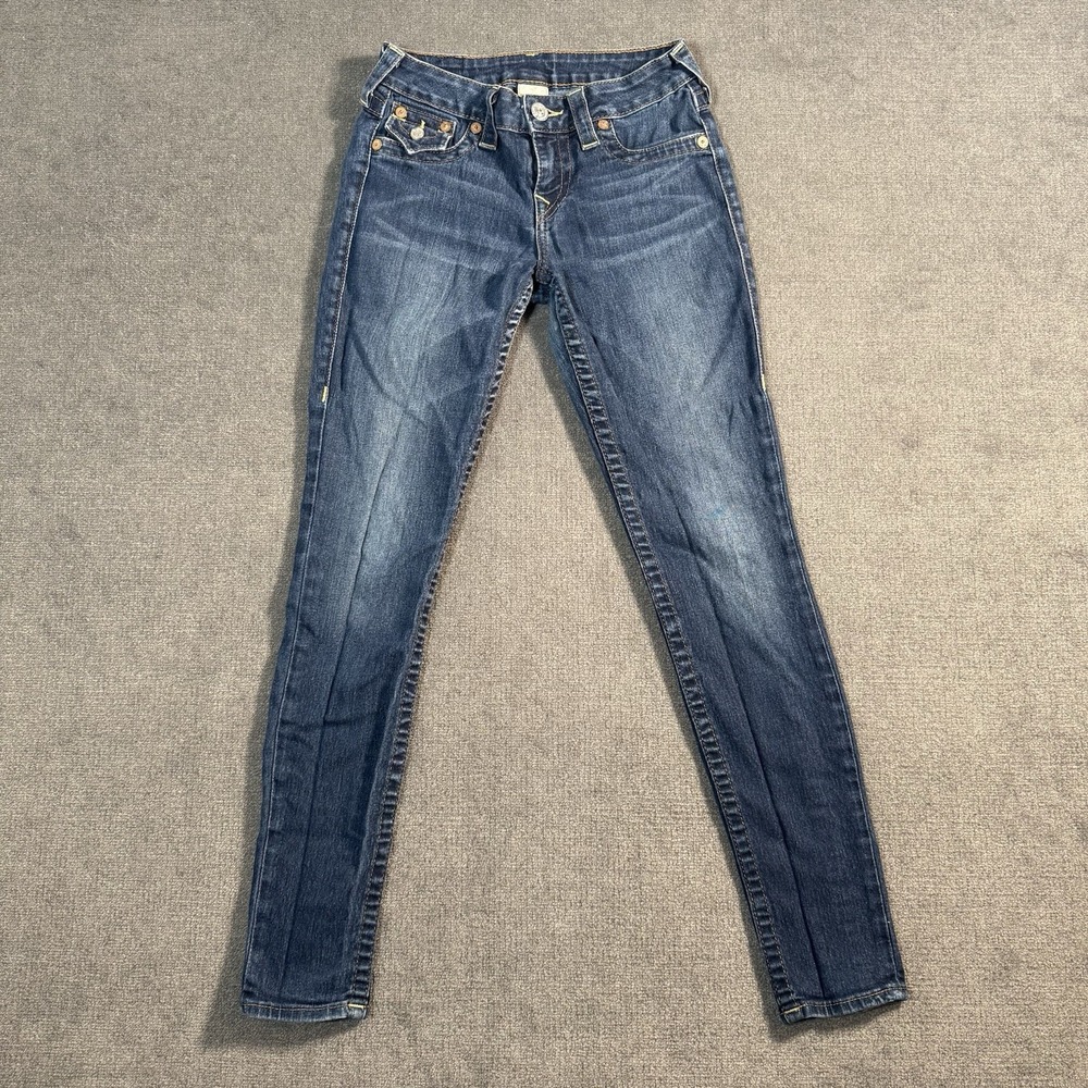 True Religion World Tour Legging Jeans Women's Size 26x28 Skinny Stretch USA
